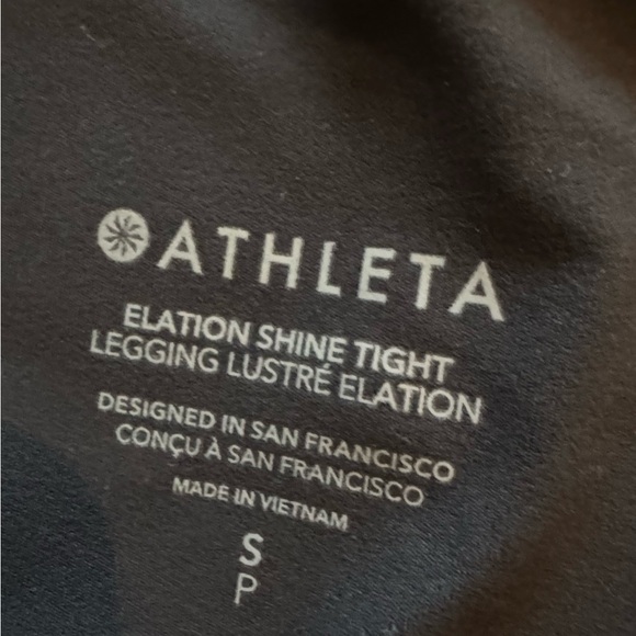 NWT Athleta Elation Shine Tights Leggings S Black - Picture 10 of 11